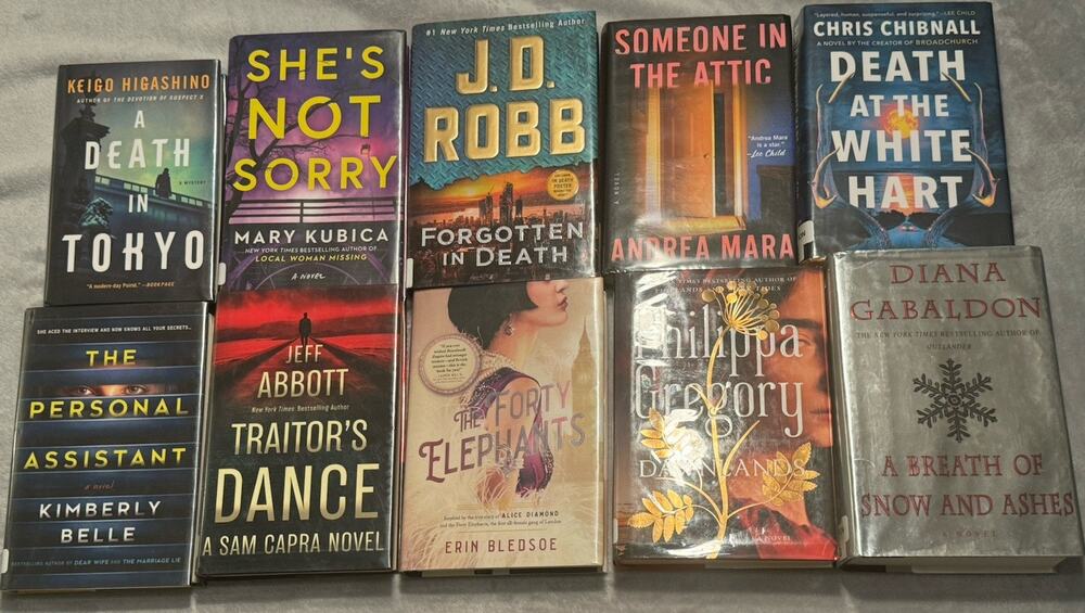 Hardcover Lot 10 Books Novel A Death in Tokyo A Mystery Crime Historical Fiction